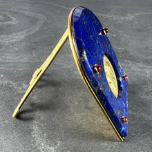 Load image into Gallery viewer, Cartier Becker St Christopher 18 Karat Yellow Gold Medal Lapis Lazuli Ruby Frame
