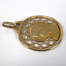 Load image into Gallery viewer, French Dropsy Virgin Mary 18K Yellow Gold Pierced Medal Charm Pendant
