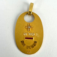 Load image into Gallery viewer, Augis French Plus Qu’Hier Ruby Diamond 18K Yellow Gold Love Charm Pendant