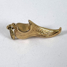 Load image into Gallery viewer, Vintage Curled Toe Shoe 18K Yellow Gold Charm Pendant