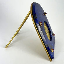 Load image into Gallery viewer, Cartier Becker St Christopher 18 Karat Yellow Gold Medal Lapis Lazuli Ruby Frame