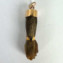 Load image into Gallery viewer, Vintage Touch Wood Mano Figa 18K Yellow Gold Charm Pendant