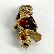 Load image into Gallery viewer, 9K Yellow Gold Enamel Scottish Bagpipe Player Charm Pendant