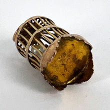 Load image into Gallery viewer, Bird Cage Cultured Pearls 14 Karat Yellow Gold Charm Pendant