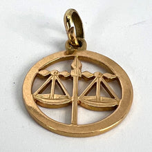 Load image into Gallery viewer, French Zodiac Libra Starsign 18K Yellow Gold Charm Pendant