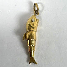 Load image into Gallery viewer, French Articulated Fish 18K Yellow Gold White Gold Charm Pendant