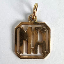 Load image into Gallery viewer, 18K Yellow Gold MA or AM Monogram Initials Charm Pendant