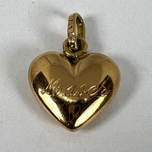 Load image into Gallery viewer, Vintage Italian 18K Yellow Gold Puffy Heart Maser Charm Pendant