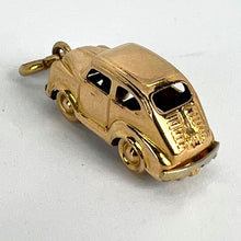 Load image into Gallery viewer, Italian 18K Yellow Gold Mechanical Saloon Car Charm Pendant