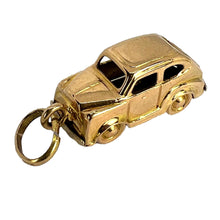 Load image into Gallery viewer, Italian 18K Yellow Gold Mechanical Saloon Car Charm Pendant