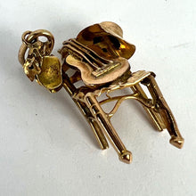 Load image into Gallery viewer, Spanish Guitar Castanets Hat Musicians Chair 18K Yellow Gold Charm Pendant