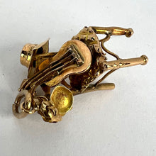 Load image into Gallery viewer, Spanish Guitar Castanets Hat Musicians Chair 18K Yellow Gold Charm Pendant
