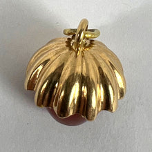 Load image into Gallery viewer, Large Acorn Carnelian Chalcedony 18K Yellow Gold Charm Pendant