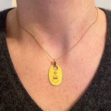 Load image into Gallery viewer, Augis French Plus Qu’Hier Ruby Diamond 18K Yellow Gold Love Charm Pendant
