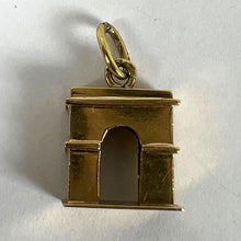 Load image into Gallery viewer, Vintage French Arc de Triomphe 18K Yellow Gold Charm Pendant