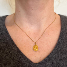 Load image into Gallery viewer, French Vern Madonna and Child 18K Yellow Gold Charm Pendant