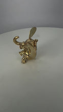 Load and play video in Gallery viewer, Large Lucky Elephant 14K Yellow Gold Charm Pendant
