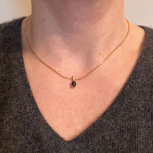 Load image into Gallery viewer, Sapphire Diamond 18K Yellow White Gold Charm Pendant
