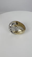Load and play video in Gallery viewer, French Retro Diamond 18K Gold Platinum Bombe Ring
