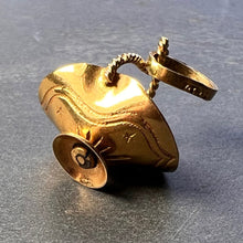 Load image into Gallery viewer, Basket 18K Yellow Gold Pearl Charm Pendant