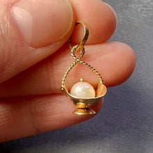 Load image into Gallery viewer, Basket 18K Yellow Gold Pearl Charm Pendant
