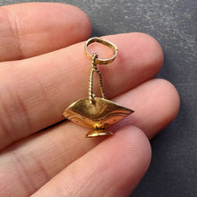 Load image into Gallery viewer, Basket 18K Yellow Gold Pearl Charm Pendant
