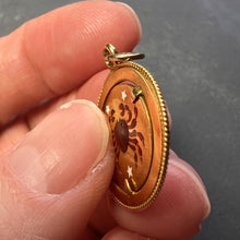 Load image into Gallery viewer, Italian Cancer Crab Zodiac 18K Yellow Gold Enamel Charm Pendant