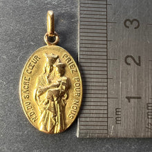 Load image into Gallery viewer, French Notre Dame du Sacre Coeur 18 Karat Yellow Gold Charm Pendant