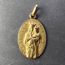 Load image into Gallery viewer, French Notre Dame du Sacre Coeur 18 Karat Yellow Gold Charm Pendant