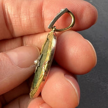 Load image into Gallery viewer, Lucky Star Shagreen 18 Karat Yellow Gold Pearl Diamond Charm Pendant