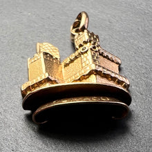 Load image into Gallery viewer, French Monaco Castle 18K Yellow Gold Charm Pendant