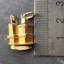 Load image into Gallery viewer, French Monaco Castle 18K Yellow Gold Charm Pendant