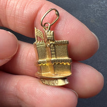 Load image into Gallery viewer, French Monaco Castle 18K Yellow Gold Charm Pendant