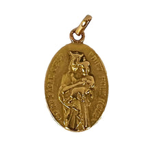 Load image into Gallery viewer, French Notre Dame du Sacre Coeur 18 Karat Yellow Gold Charm Pendant