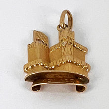 Load image into Gallery viewer, French Monaco Castle 18K Yellow Gold Charm Pendant