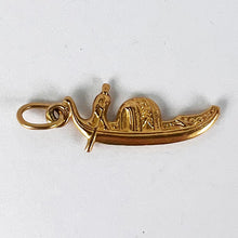 Load image into Gallery viewer, Venetian Gondola 18K Yellow Gold Charm Pendant