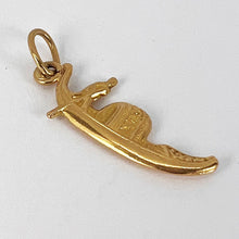 Load image into Gallery viewer, Venetian Gondola 18K Yellow Gold Charm Pendant