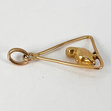 Load image into Gallery viewer, Easter Chick Triangle 18K Yellow Gold Charm Pendant