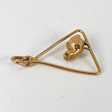 Load image into Gallery viewer, Easter Chick Triangle 18K Yellow Gold Charm Pendant