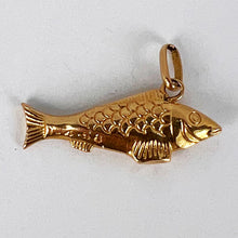 Load image into Gallery viewer, French Fish 18K Yellow Gold Charm Pendant