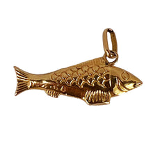 Load image into Gallery viewer, French Fish 18K Yellow Gold Charm Pendant