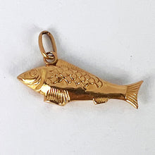 Load image into Gallery viewer, French Fish 18K Yellow Gold Charm Pendant