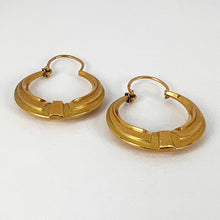 Load image into Gallery viewer, French 18 Karat Yellow Gold Creole Hoop Earrings