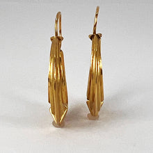 Load image into Gallery viewer, French 18 Karat Yellow Gold Creole Hoop Earrings