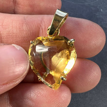 Load image into Gallery viewer, French 18K Yellow Gold Citrine Witch's Heart Charm Pendant