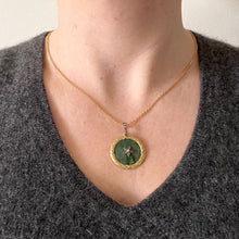 Load image into Gallery viewer, Lucky Star Shagreen 18 Karat Yellow Gold Pearl Diamond Charm Pendant