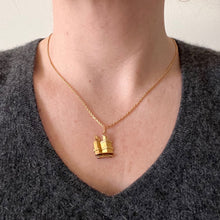 Load image into Gallery viewer, French Monaco Castle 18K Yellow Gold Charm Pendant