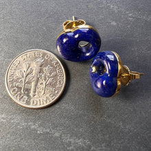 Load image into Gallery viewer, Elsa Perretti for Tiffany &amp; Co Lapis Lazuli 18K Gold Earring Studs
