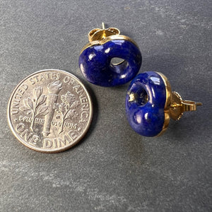 Elsa Perretti for Tiffany & Co Lapis Lazuli 18K Gold Earring Studs