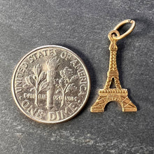 Load image into Gallery viewer, French Eiffel Tower 18K Yellow Gold Charm Pendant